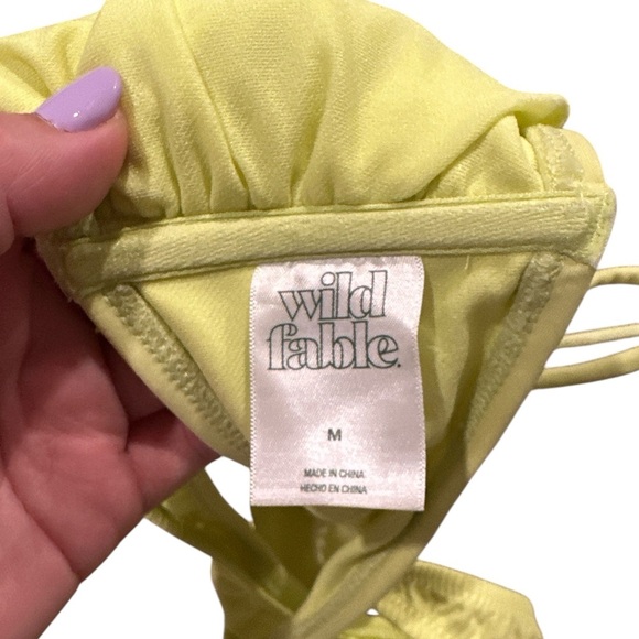 Wild‎ Fable Light Yellow Bikini Set - Bottom (S) & Bralette Top (M) - Picture 4 of 5